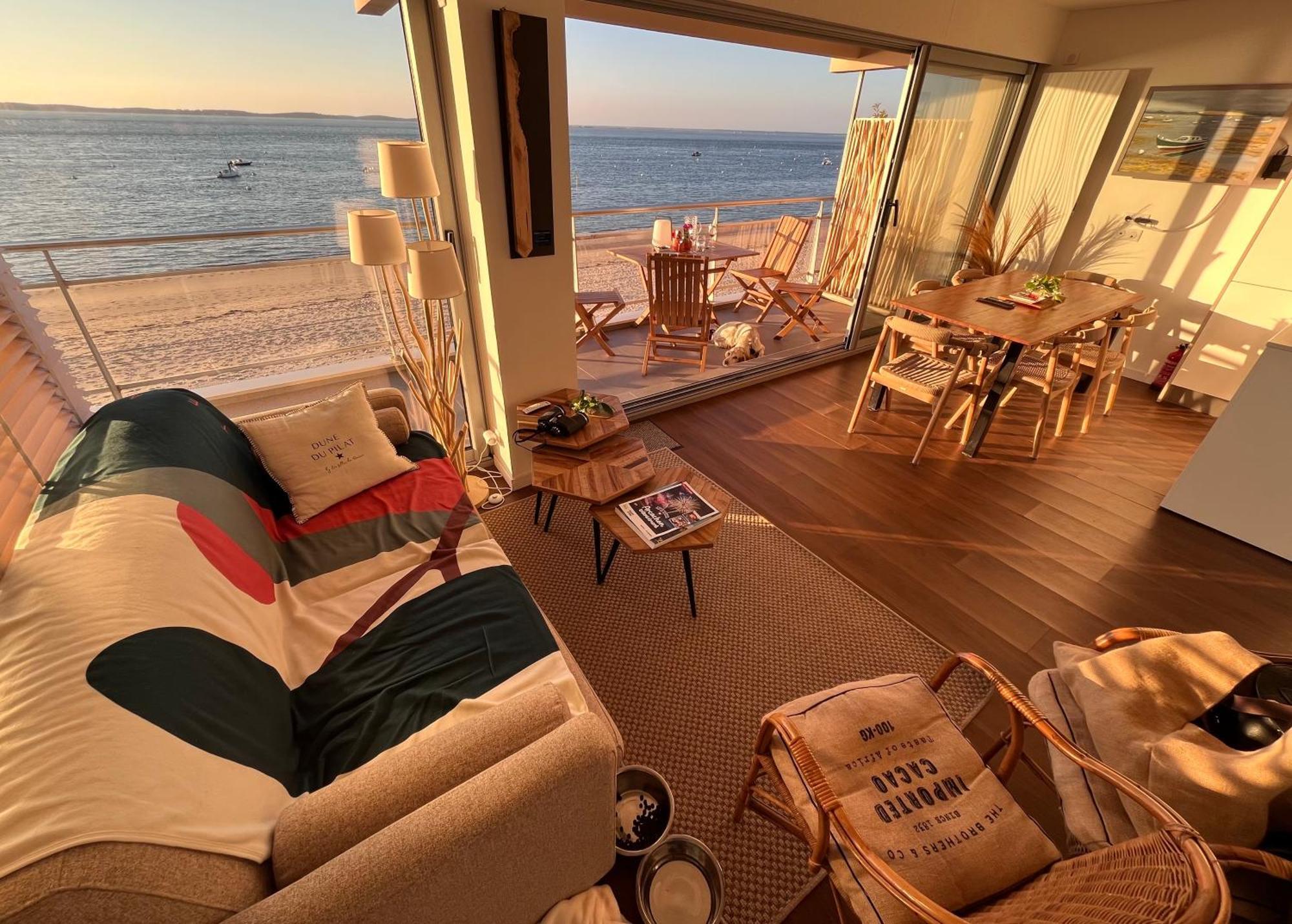 Premiere Ligne Acces Prive Et Direct A La Plage Vue Mer Arcachón Exterior foto